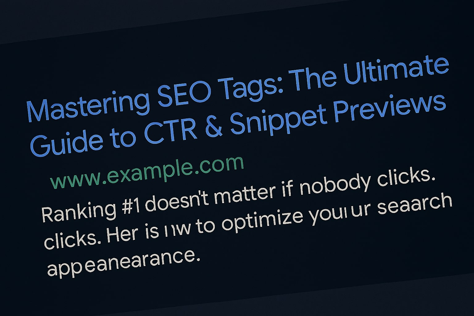 Mastering SEO Meta Tags: The Ultimate Guide to CTR & Snippet Previews